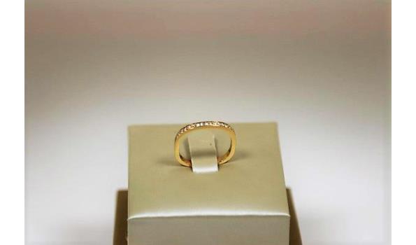 goudkleurige ring, 0,13Ct, m54 (WKP 1177€)